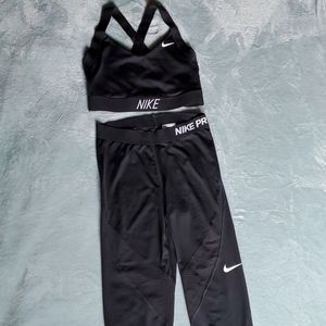 Nike capri leggings and sports bra
